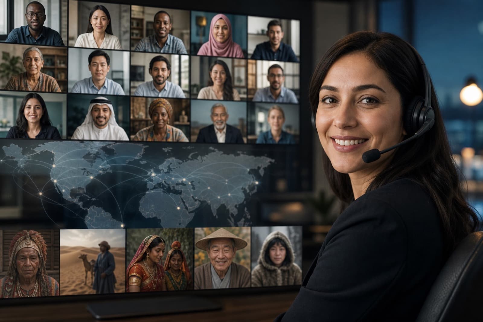 Diverse interpreter network providing coverage across languages and specialties